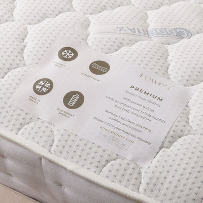 Premium 3000 Pocket Memory Foam Mattress Made to Order Bed 