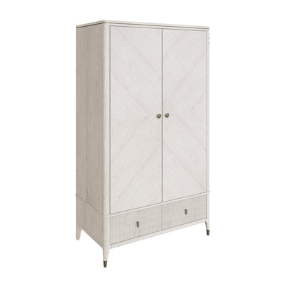 Putney Ivory & Gold 2 Door Wardrobe Furniture 