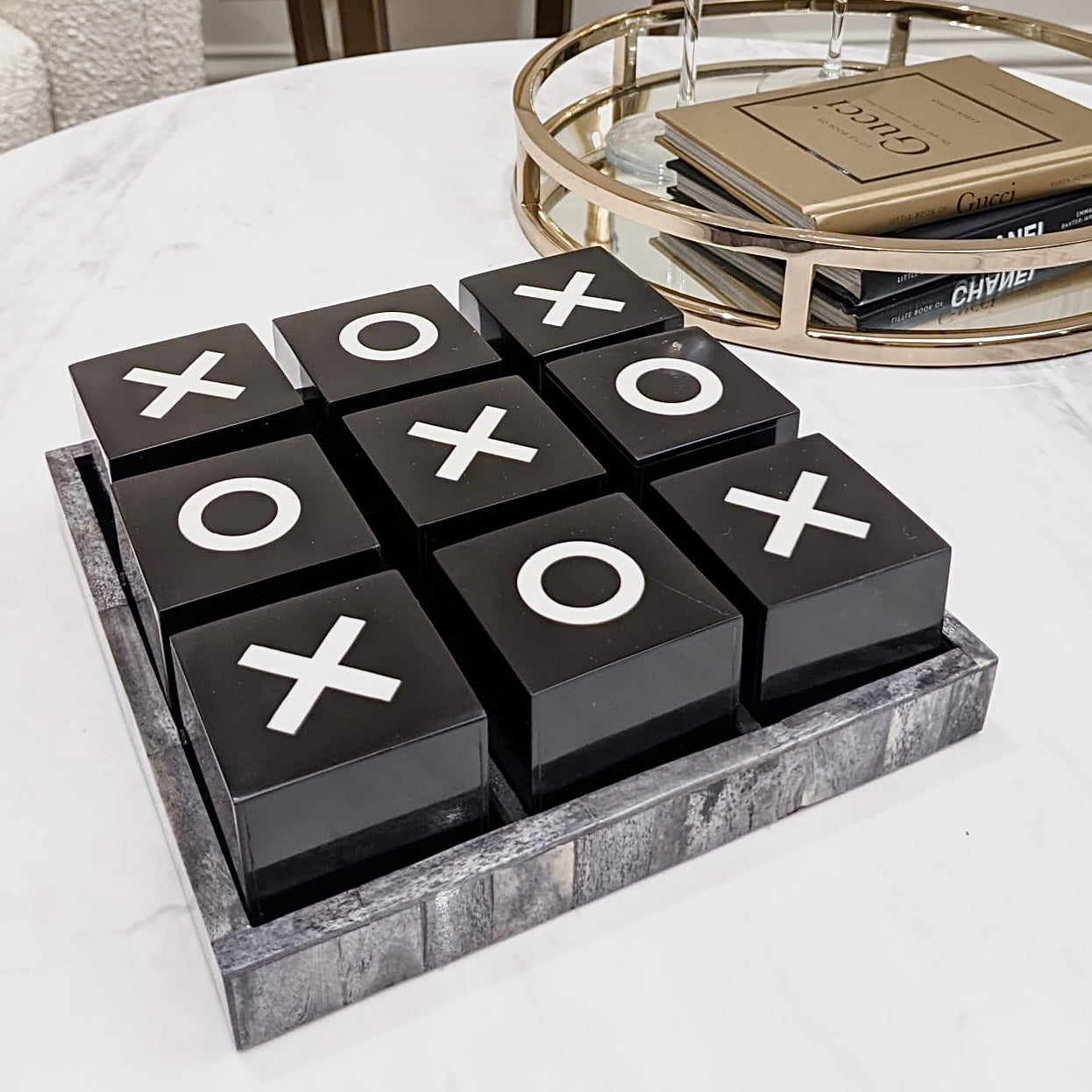 Rae Black & Grey Noughts & Crosses Set Accessories 