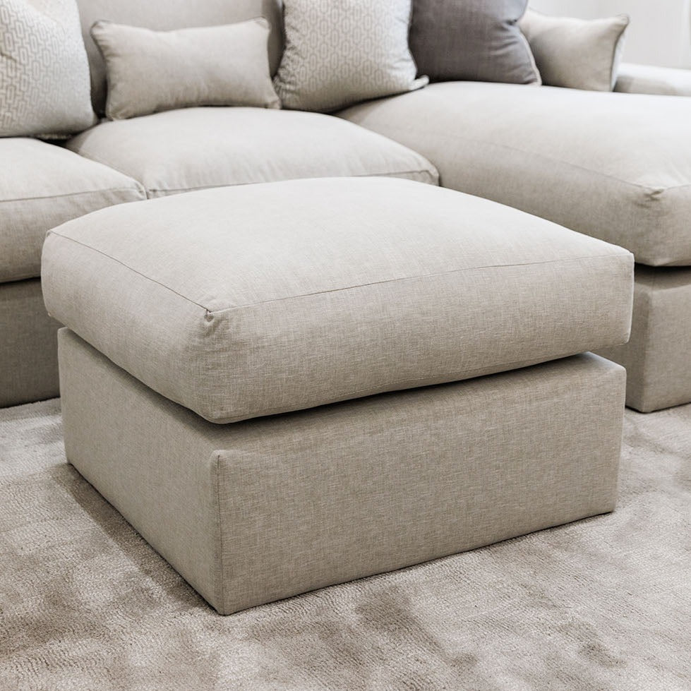 Tribeca Ash Greige Medium Footstool MTO Sofa 