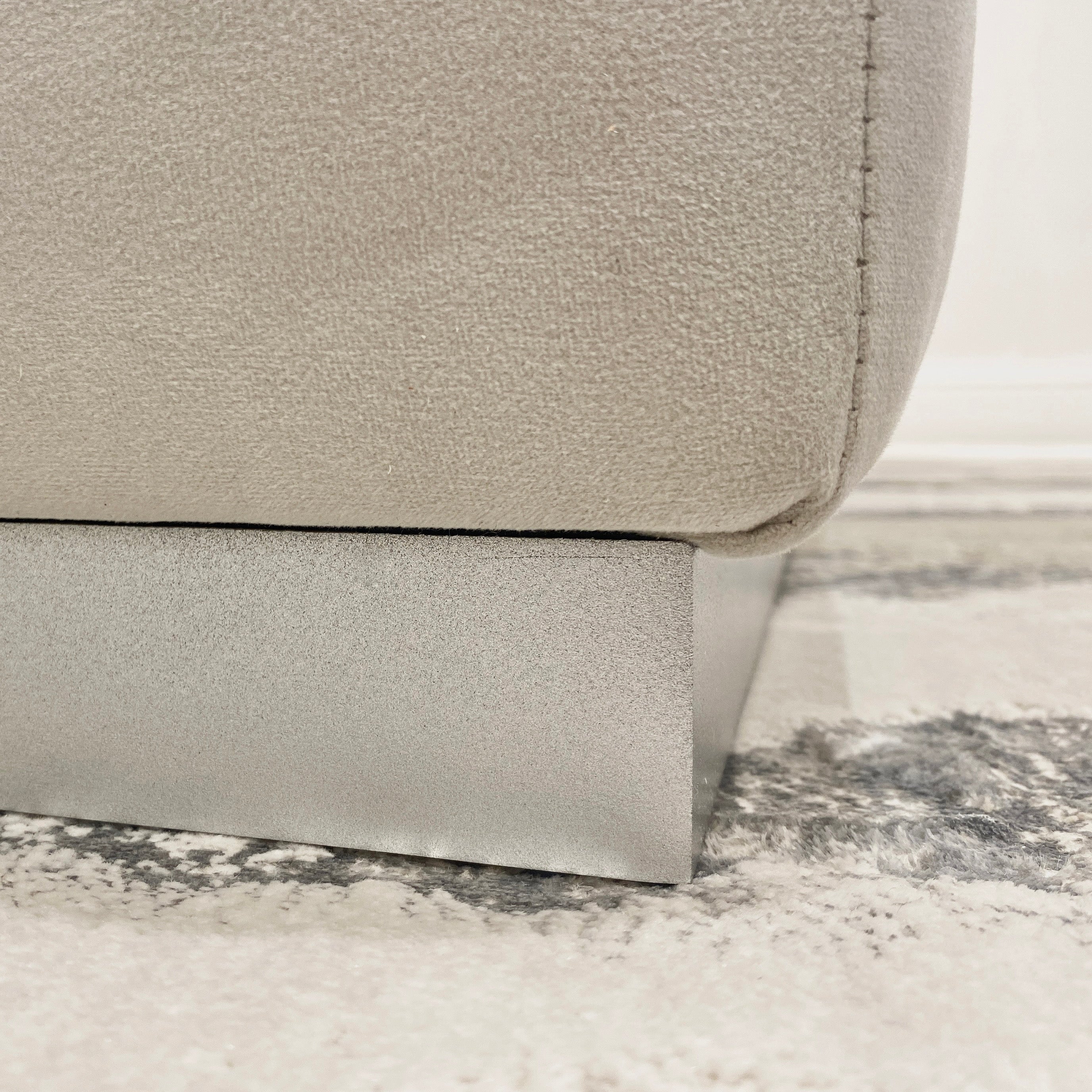 Venus Smoke & Silver Premium Upholstered Bench Furniture 