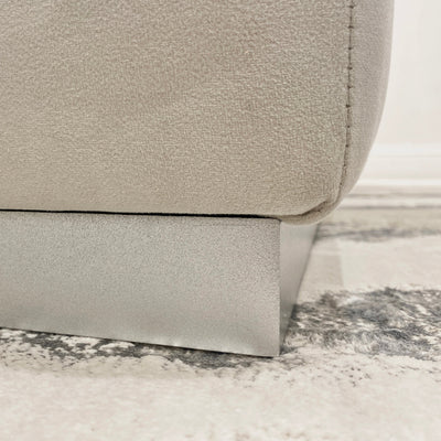 Venus Smoke & Silver Premium Upholstered Bench Furniture 
