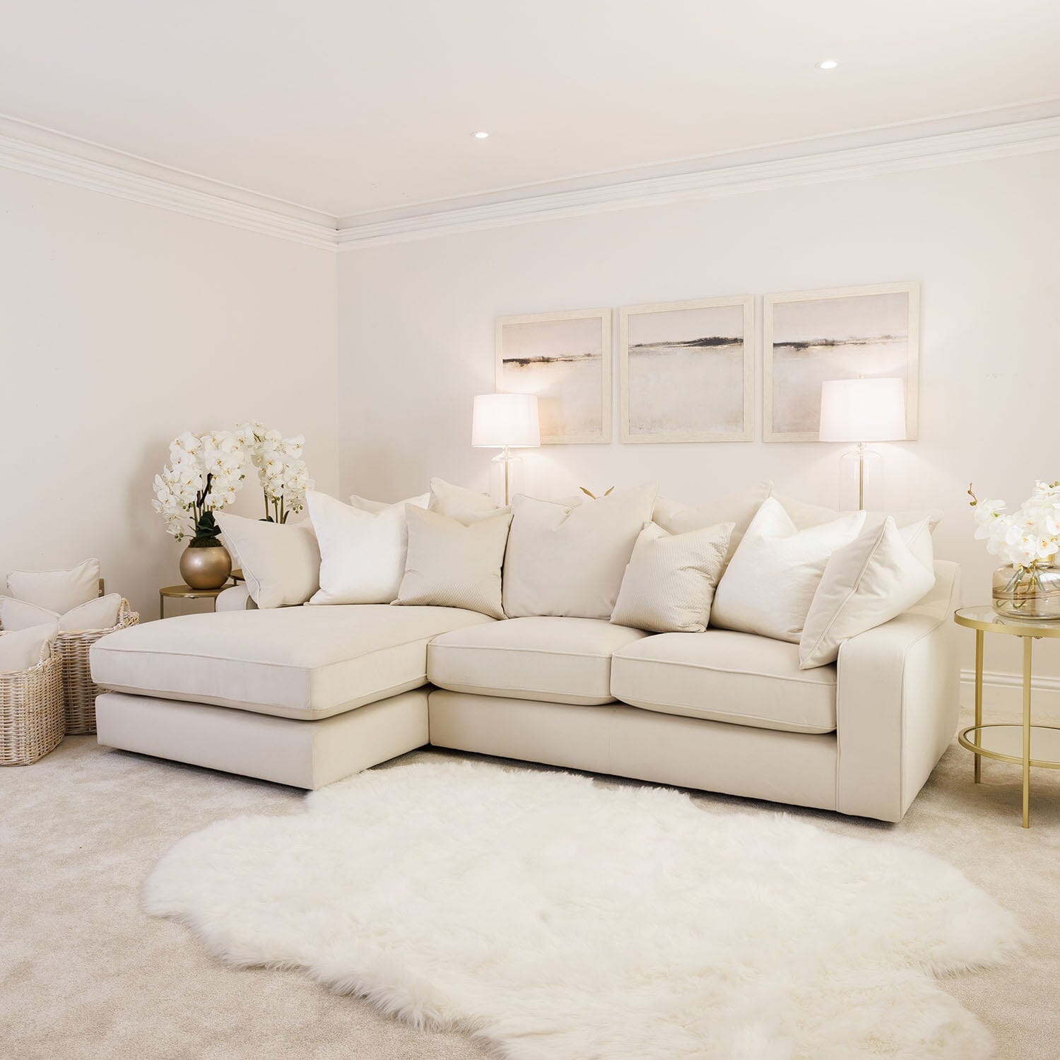 Victoria Cream Sofa Range MTO Sofa 