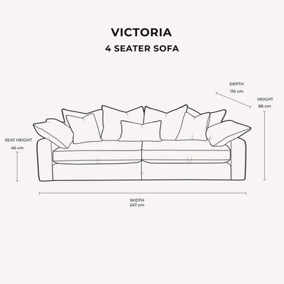 Victoria Mink Velvet Pillow Back Sofa Range MTO Sofa 