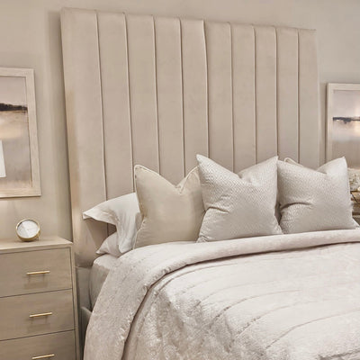 Zana Vanilla Luxury Panelled Bed Bed 